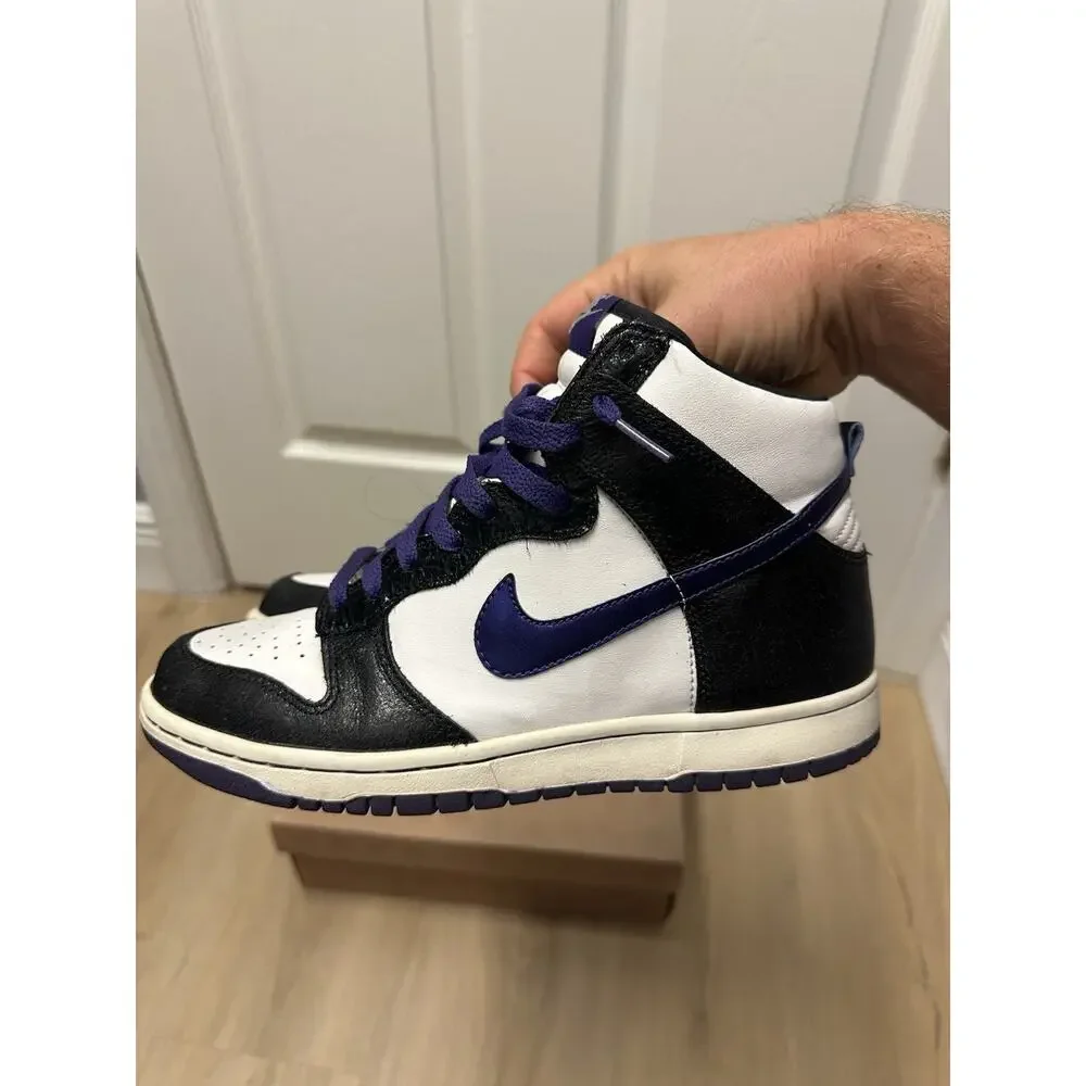Nike Dunk High GS Purple Metallic & White 308319-151 Size 7Y Hard To Find 2008
